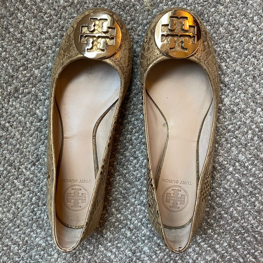 Tory Burch Gold Flats - hard to find!!